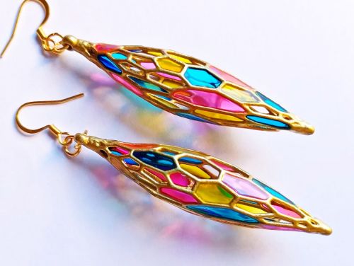Stained Glass Inspired Earrings